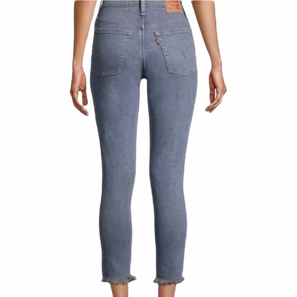 Levi’s Wedgie Skinny Button Fly Ankle Jean Frayed Hem - Picture 6 of 16